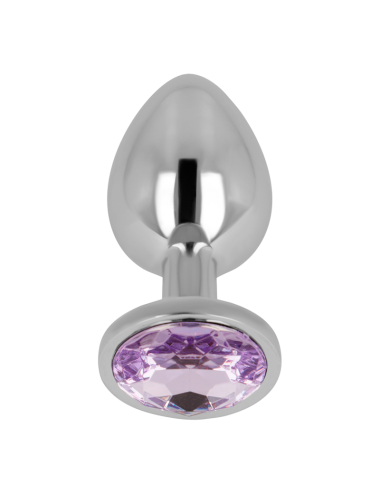 OHMAMA - ANALPLUG MIT VIOLETTEM KRISTALL 8 CM