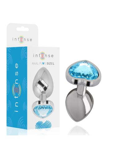 INTENSE - ALUMINIUM-METALL-ANAL-STECKER BLAUES HERZ