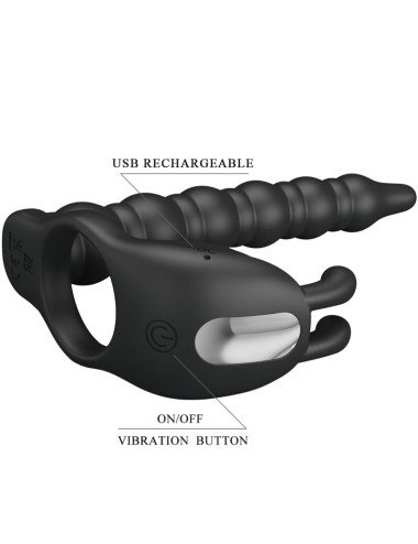 PRETTY LOVE - BLACKNEY PENISRINGE MIT VIBRATOR-PLUG