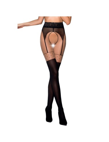 PASSION - TIOPEN 003 SCHWARZE STRUMPFHOSE 1/2 20/40 DEN