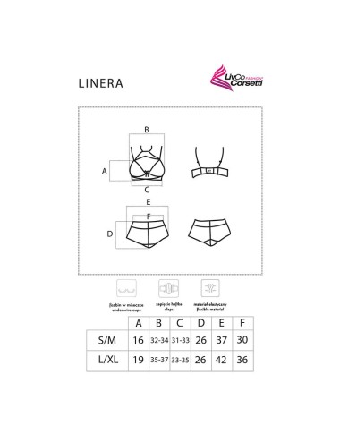 LIVCO CORSETTI FASHION - LINERA FÜR DIE SENSES KOLLEKTION BH + PANTY SCHWARZ L/XL