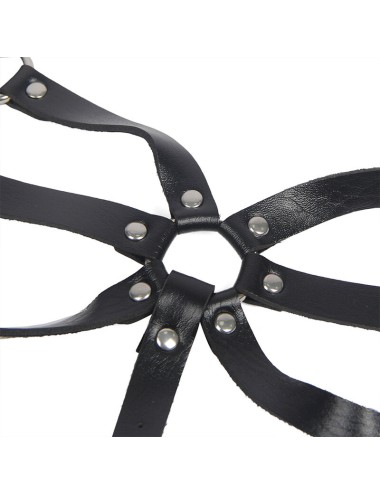 SUBBLIME - KÖRPERHARNESS VERSTELLBARE RIEMEN LEDER SCHWARZ EINE GRÖSSE