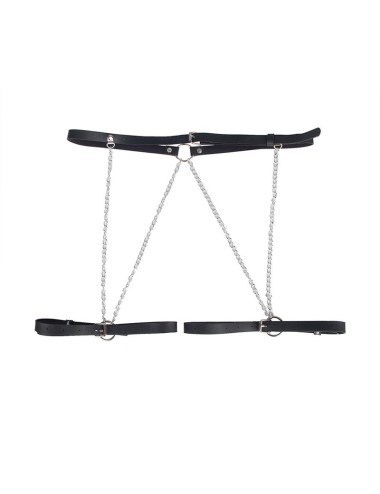 SUBBLIME - LEDERGÜRTEL HARNESS SCHWARZ EINE GRÖSSE