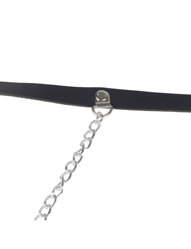 SUBBLIME - LEDERGÜRTEL HARNESS SCHWARZ EINE GRÖSSE