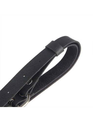 SUBBLIME - LEDERGÜRTEL HARNESS SCHWARZ EINE GRÖSSE