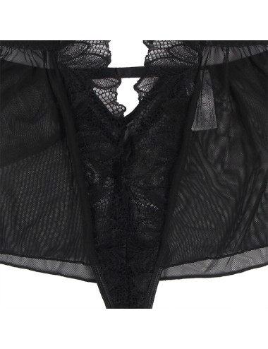SUBBLIME - TEDDY-HALTER-NECK-BARE-BACK-SPITZE SCHWARZ L/XL