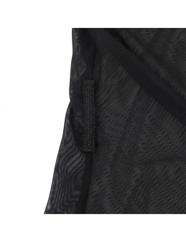 SUBBLIME - TRANSPARENTER STOFFMANTEL MIT SPITZENDETAIL SCHWARZ L/XL