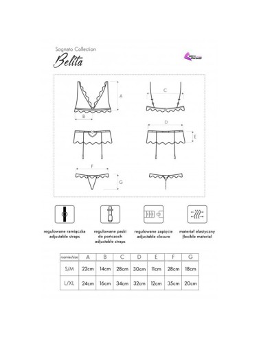 LIVCO CORSETTI FASHION - BELITA LC 90231 BH + HÖSCHE + STRUMPFGÜRTEL SCHWARZ L/XL