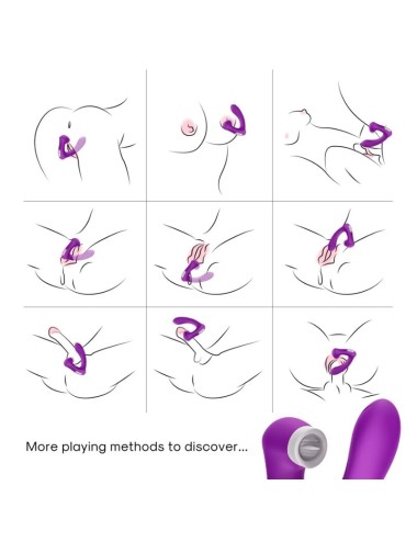 ARMONY - SECRETKISS LECKT VIBRIERENDEN CLIT UND VIBRATOR, GEBOGEN LILA