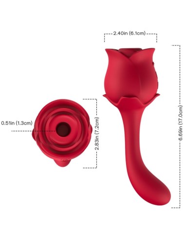 ARMONY - ROSELOVER LECKT VIBRIERENDEN CLIT UND STIMULATOR ROT