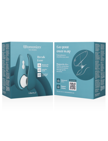 WOMANIZER - LIBERTY 2 KLITORIS-STIMULATOR & SAUGER BLAU