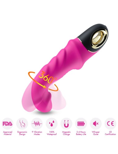 ARMONY - JOYBLADE DILDO VIBRATOR ROTATOR FUCHSIA