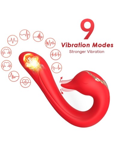 ARMONY - DELFIN VIBRATOR MULTIPOSITION & WÄRMEEFFEKT ROT