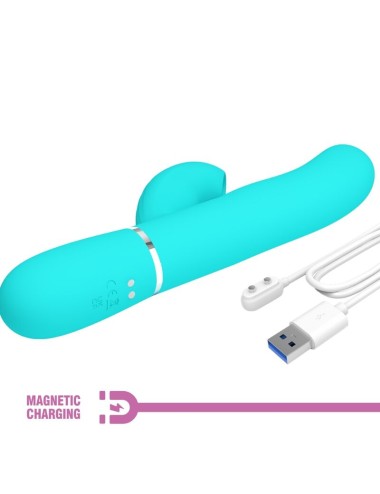 PRETTY LOVE - PERLITA MULTIFUNKTIONS-3-IN-1-G-PUNKT-VIBRATOR AQUA GRÜN