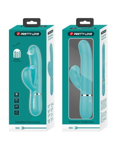 PRETTY LOVE - PERLITA MULTIFUNKTIONS-3-IN-1-G-PUNKT-VIBRATOR AQUA GRÜN