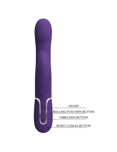 PRETTY LOVE - ZALIN RABBIT VIBRATOR PERLEN 4 IN 1 LILA