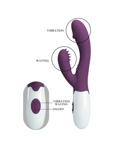 PRETTY LOVE - BUTTERFLY KISS RABBIT VIBRATOR & G-SPOT STIMULATOR LILA