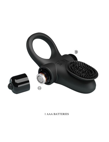 PRETTY LOVE - VIBRATORRING II FÜR DEN SCHWARZEN PENIS