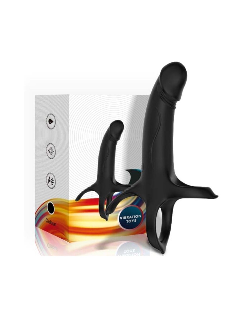 ARMONY - DILDO MIT RING & VIBRATOR SCHWARZ