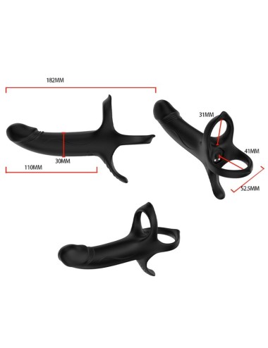 ARMONY - DILDO MIT RING & VIBRATOR SCHWARZ