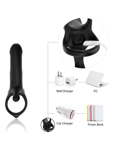 ARMONY - DILDO MIT RING & VIBRATOR SCHWARZ