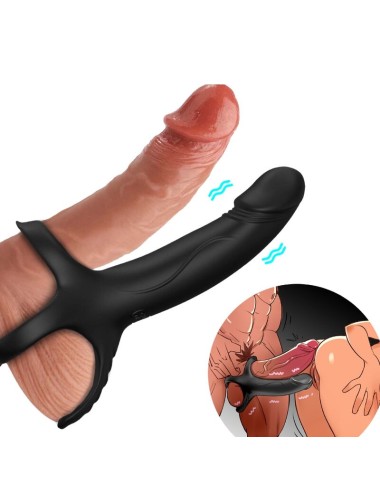 ARMONY - DILDO MIT RING & VIBRATOR SCHWARZ
