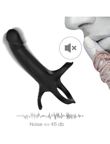 ARMONY - DILDO MIT RING & VIBRATOR SCHWARZ