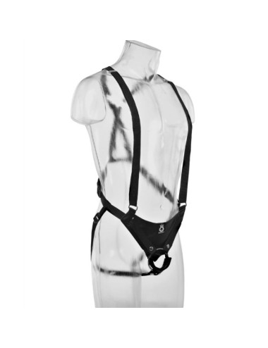 KING COCK - 25,5 CM HOLLOW STRAP-ON SUSPENDER SYSTEM FLESH