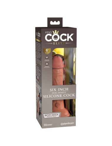 KING COCK - ELITE REALISTISCHER SILIKONDILDO 15.2 CM KARAMELL