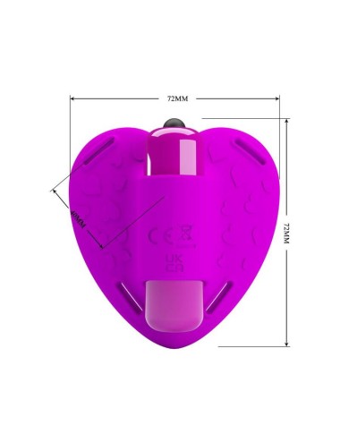 PRETTY LOVE - HEARTBEAT CLITORIS MASSAGER 10 VIBRATIONSMODI LILA