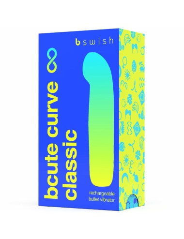 B SWISH - BCUTE CURVE INFINITE KLASSISCHER WIEDERAUFLADBARER VIBRATOR AUS BLAUEM SILIKON