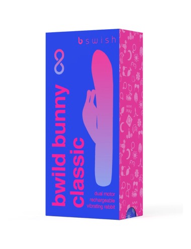 B SWISH - BWILD BUNNY INFINITE KLASSISCHER WIEDERAUFLADBARER VIBRATOR AUS BLAUEM SILIKON