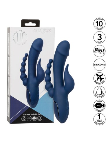 CALEXOTICS - VIBRATOR DREIFACH-ORGASMUS BLAU