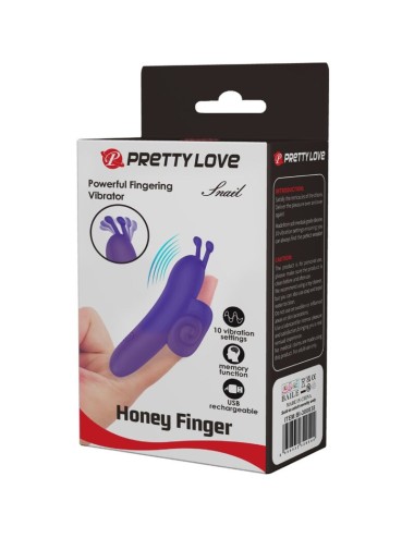 PRETTY LOVE - SNAIL LEISTUNGSSTARKER LILA FINGERSTIMULATOR