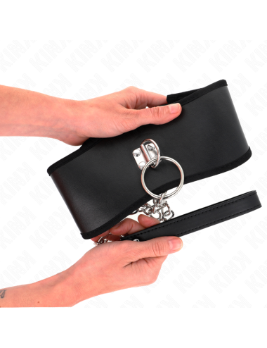 KINK - HALSKETTE 65 CM MIT BREITEM RIEMEN VERSTELLBAR 40-55 CM X 10 CM