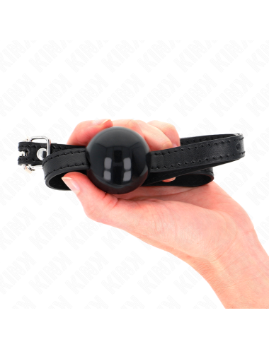 KINK - SCHWARZER EINZELNER FESTER BALL 4 CM GAG 65 x 1,5 CM