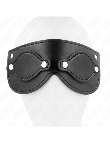 KINK - KUNSTLEDERMASKE MIT ABNEHMBAREN AUGENABDECKUNGEN 22 x 9 CM