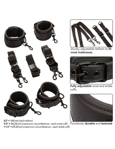 CALEXOTICS - NOCTURNAL BETTFESSELN LEDER VERSTELLBAR SCHWARZ