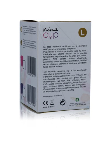 NINA KIKÍ - MENSTRUAL CUP ROSA - GRÖSSE L