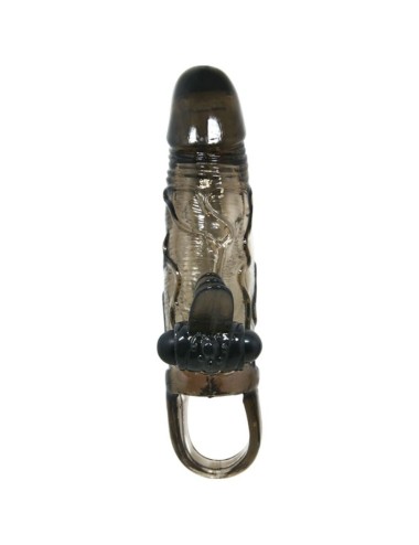 BAILE - BRAVE MAN PENISHÜLLE MIT KLITORIS UND ANALSTIMULATION DOPPELTE KUGEL SCHWARZ 16.5 CM