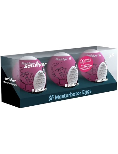 SATISFYER - 3 MASTURBATOR EIER BUBBLE