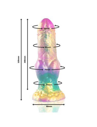 EPIC - IRIS DILDO MIT REGENBOGENFARBENEN HODEN DER VERGNÜGUNG