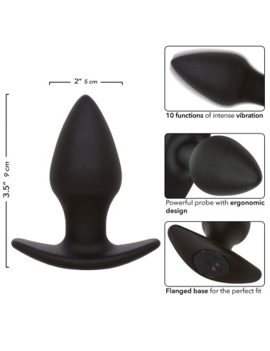CALEXOTICS - ROCK BOTTOM PLUG ANAL PARFAIT 10 VIBRATIONS SILICONE NOIR