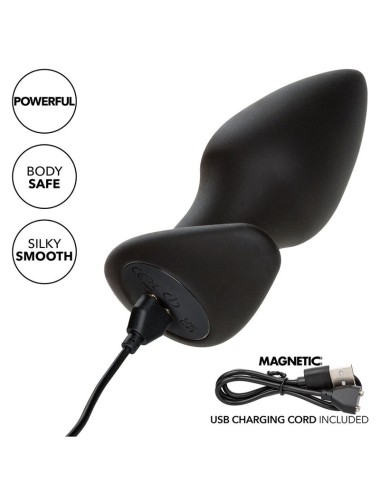 CALEXOTICS - ROCK BOTTOM PLUG ANAL PARFAIT 10 VIBRATIONS SILICONE NOIR