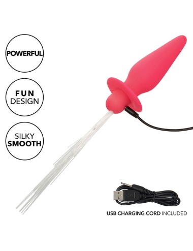 CALEXOTICS - SOUTHERN LIGHTS LIGHT UP PLUG ANAL 10 VIBRATIONS SILICONE ROSE