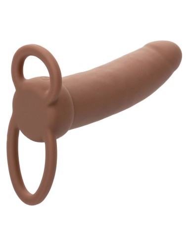 CALEXOTICS - MAXX THICK DOUBLE PÉNÉTRATEUR 10 VIBRATIONS MARRON