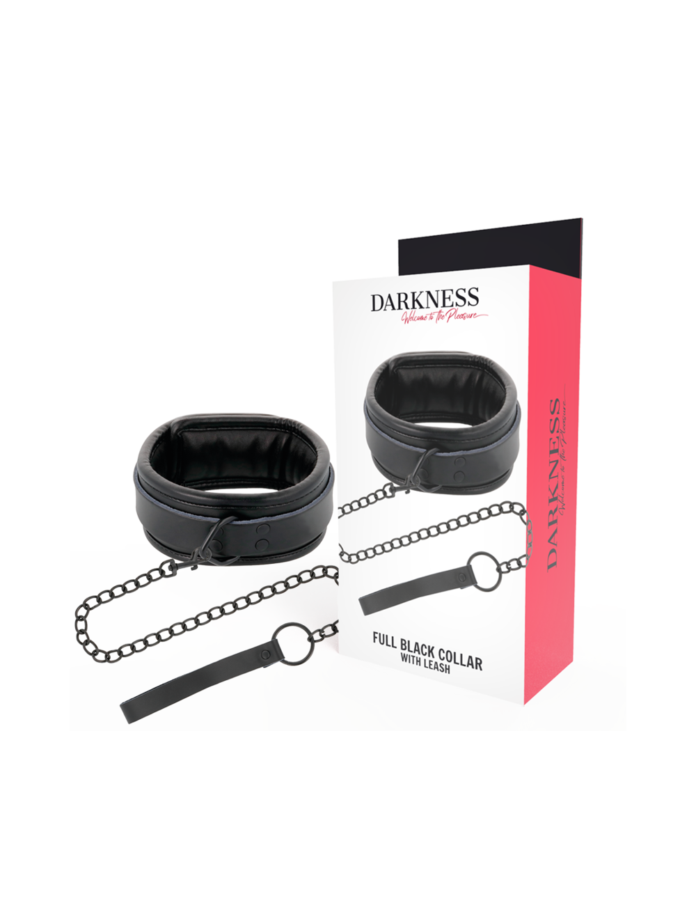 DARKNESS - COLLIER NOIR AVEC CHAÎNE