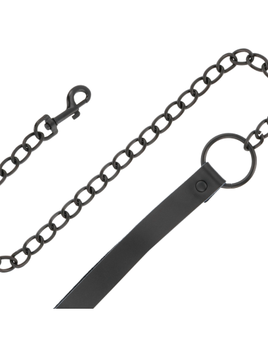 DARKNESS - COLLIER NOIR AVEC CHAÎNE