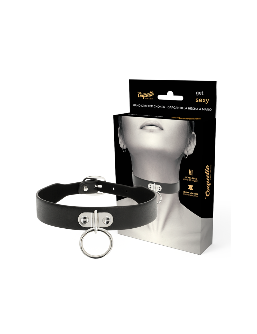 COQUETTE CHIC DESIRE - COLLIER EN CUIR VEGAN FEMME ACCESSOIRE FÉTICHE COQUETTE CHIC DESIRE - COLLIER EN CUIR VEGAN FEMME ACCESSOIRE FÉTICHE