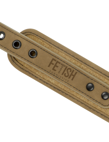 FETISH SUBMISSIVE ORIGEN - COLLIER DOUBLÉ EN NÉOPRÈNE AVEC CHAÎNE